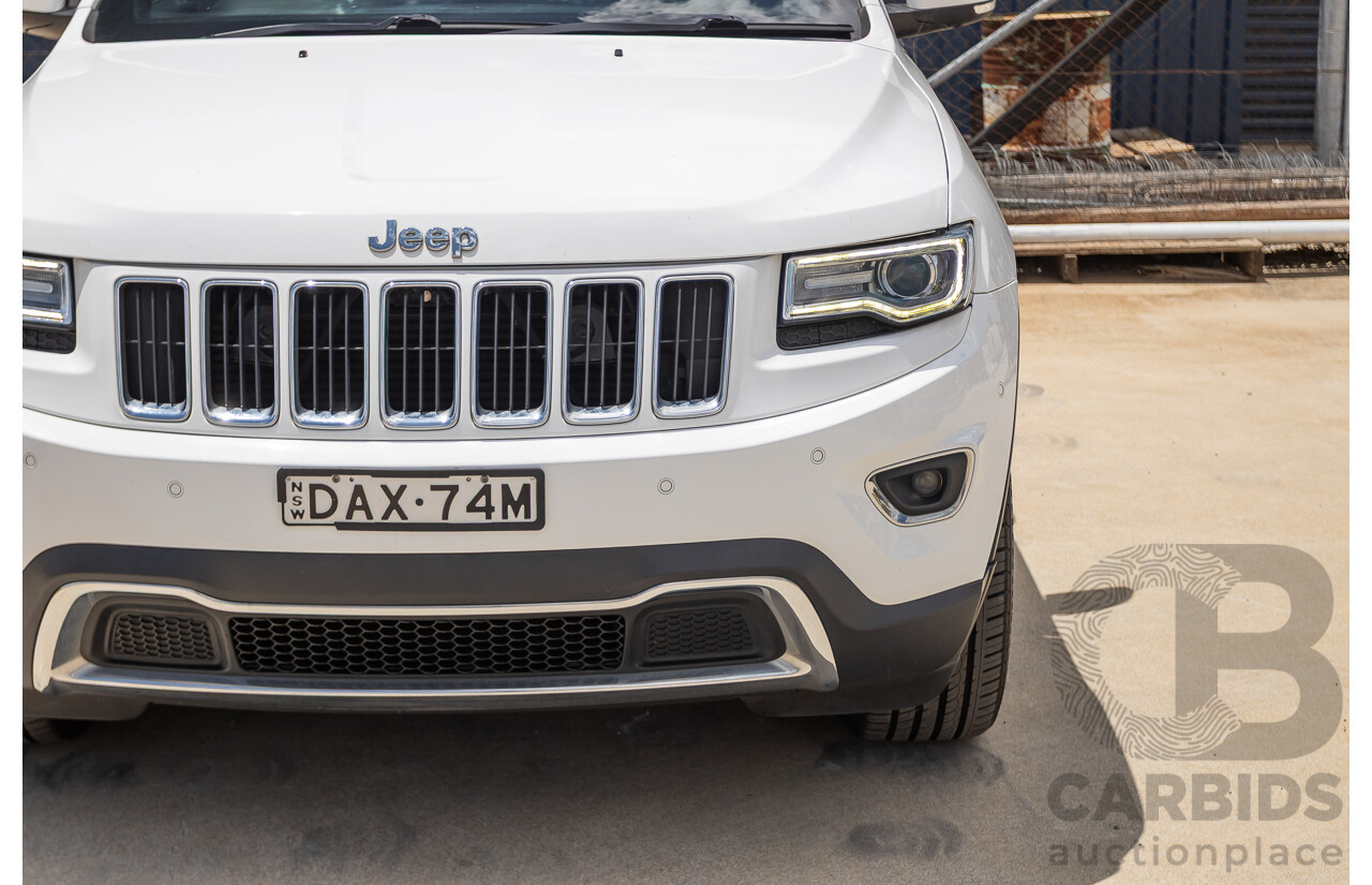 9/2015 Jeep Grand Cherokee Limited (4x4) WK MY15 4d Wagon Bright White Turbo Diesel V6 3.0L