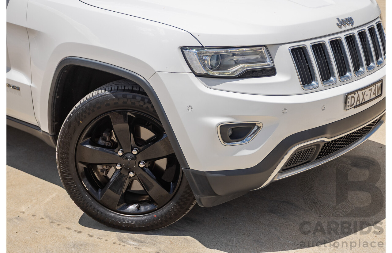 9/2015 Jeep Grand Cherokee Limited (4x4) WK MY15 4d Wagon Bright White Turbo Diesel V6 3.0L