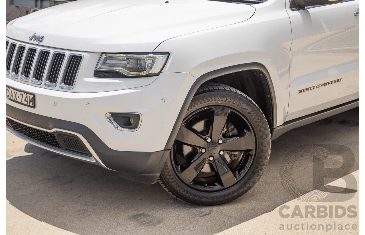 9/2015 Jeep Grand Cherokee Limited (4x4) WK MY15 4d Wagon Bright White Turbo Diesel V6 3.0L