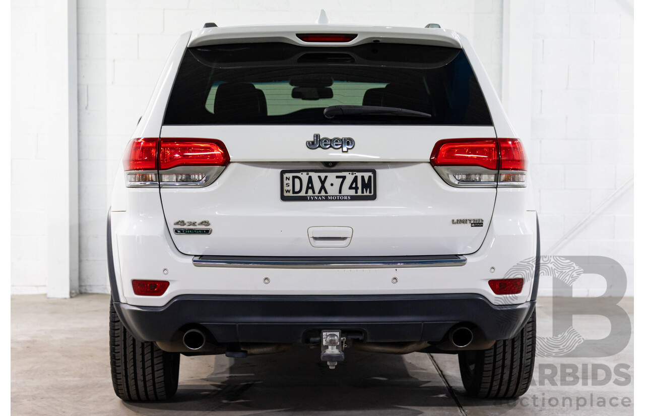 9/2015 Jeep Grand Cherokee Limited (4x4) WK MY15 4d Wagon Bright White Turbo Diesel V6 3.0L