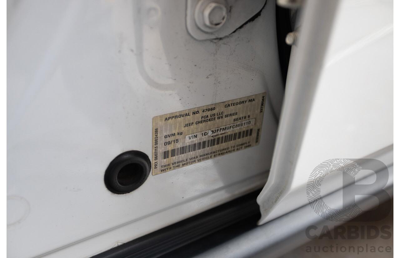 9/2015 Jeep Grand Cherokee Limited (4x4) WK MY15 4d Wagon Bright White Turbo Diesel V6 3.0L