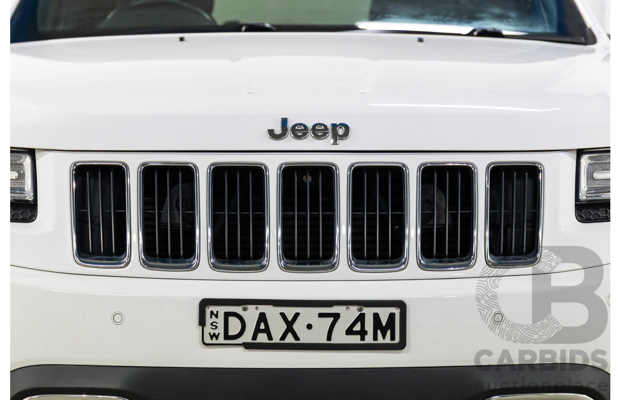 9/2015 Jeep Grand Cherokee Limited (4x4) WK MY15 4d Wagon Bright White Turbo Diesel V6 3.0L