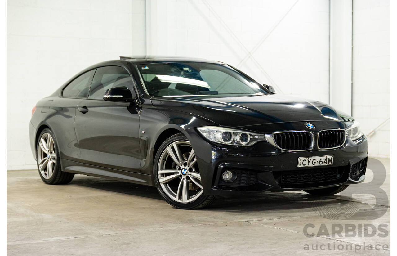 1/2015 BMW 428i Sport Line M Sport Package F32 MY15 2d Coupe Sapphire Black Metallic Turbo 2.0L