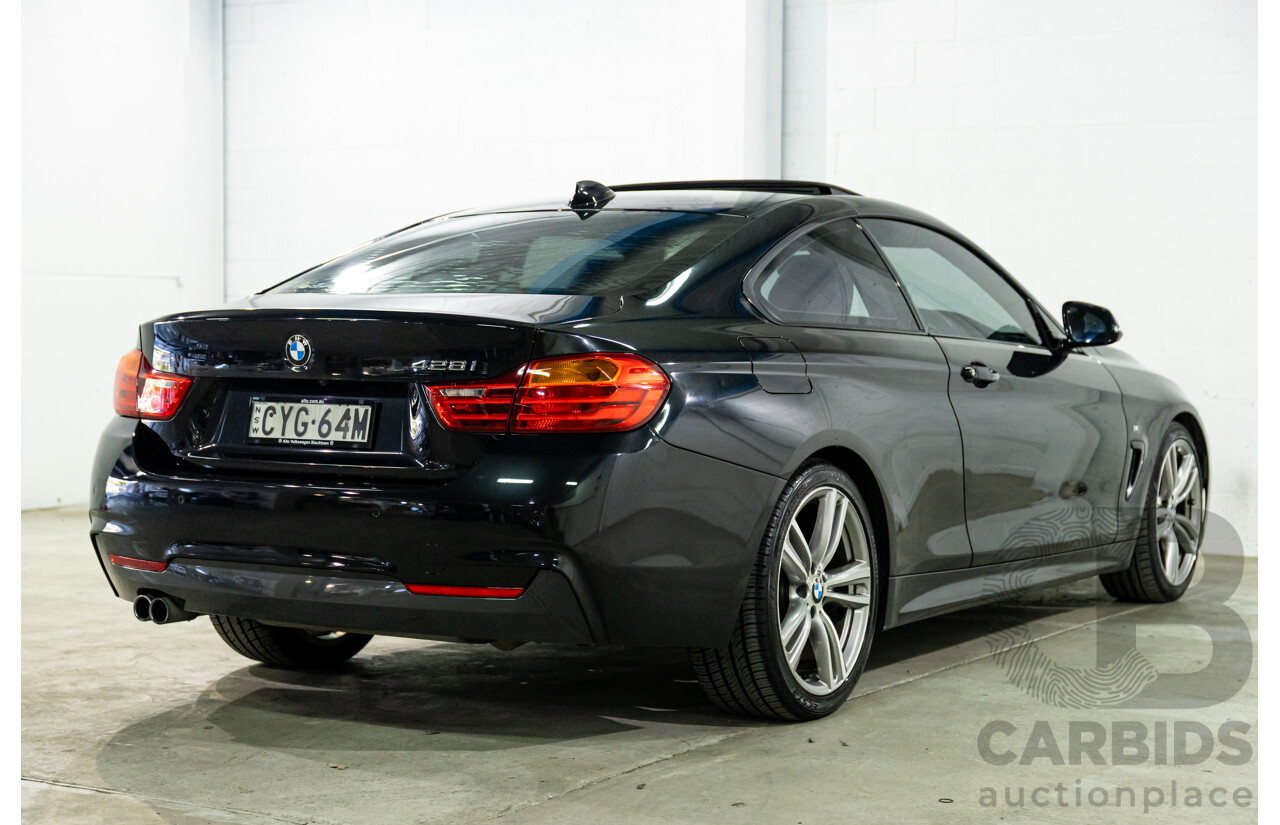 1/2015 BMW 428i Sport Line M Sport Package F32 MY15 2d Coupe Sapphire Black Metallic Turbo 2.0L