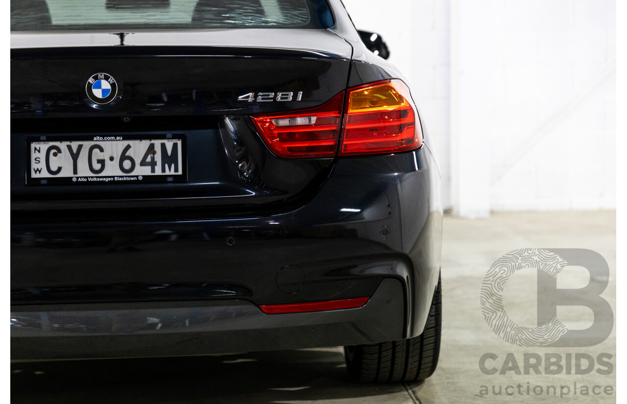 1/2015 BMW 428i Sport Line M Sport Package F32 MY15 2d Coupe Sapphire Black Metallic Turbo 2.0L