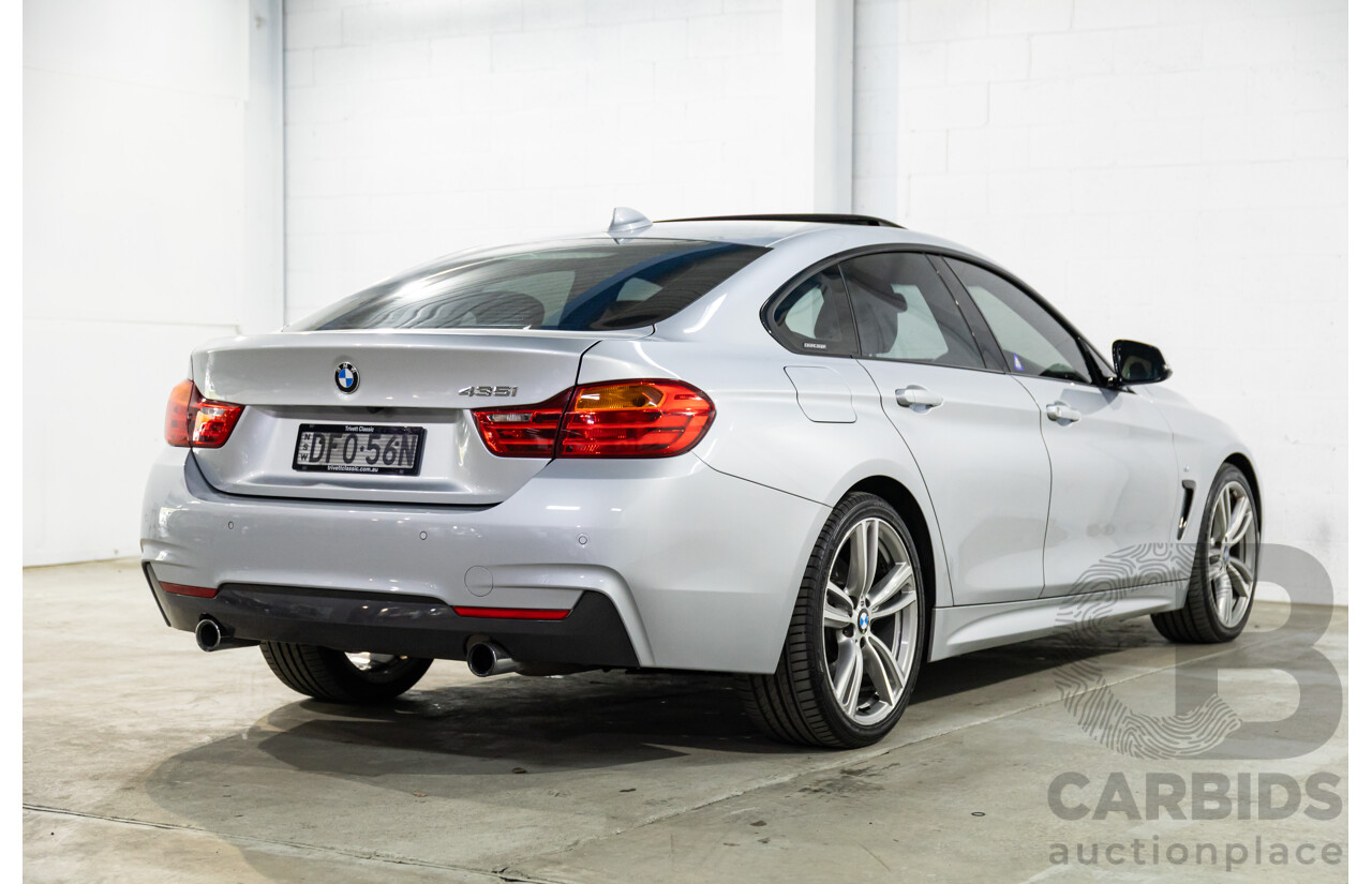01/2016 BMW 435i Gran Coupe M Sport (RWD) F36 MY15 5d Coupe Glacier Silver Metallic Turbo 3.0L
