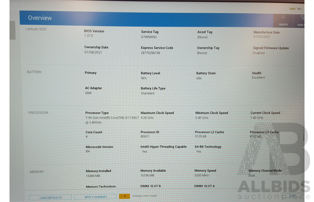 Dell Latitude 5520 11th Gen Intel Core i5 (1135G7) 2.40GHz-4.20GHz 4-Core CPU 15.6-Inch FHD Laptop w/ Power Supply