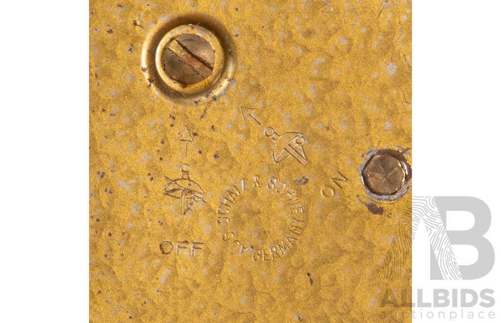 Vintage Schatz Eight Day Ships Helm Form Bulkhead Clock