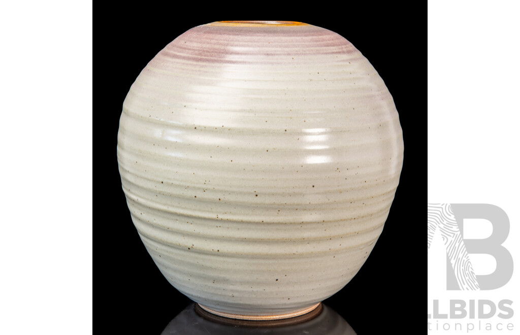 Large Glazed Pottery Vase by John Van Dyk