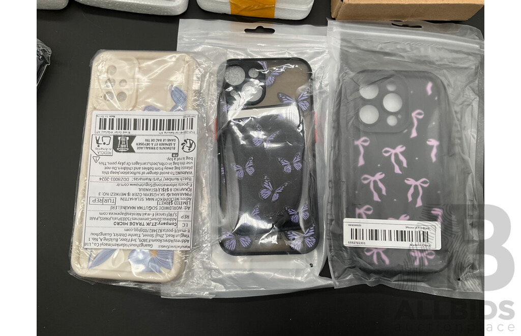 Assorted Phone Covers and Screen Protectors - Lot of 9