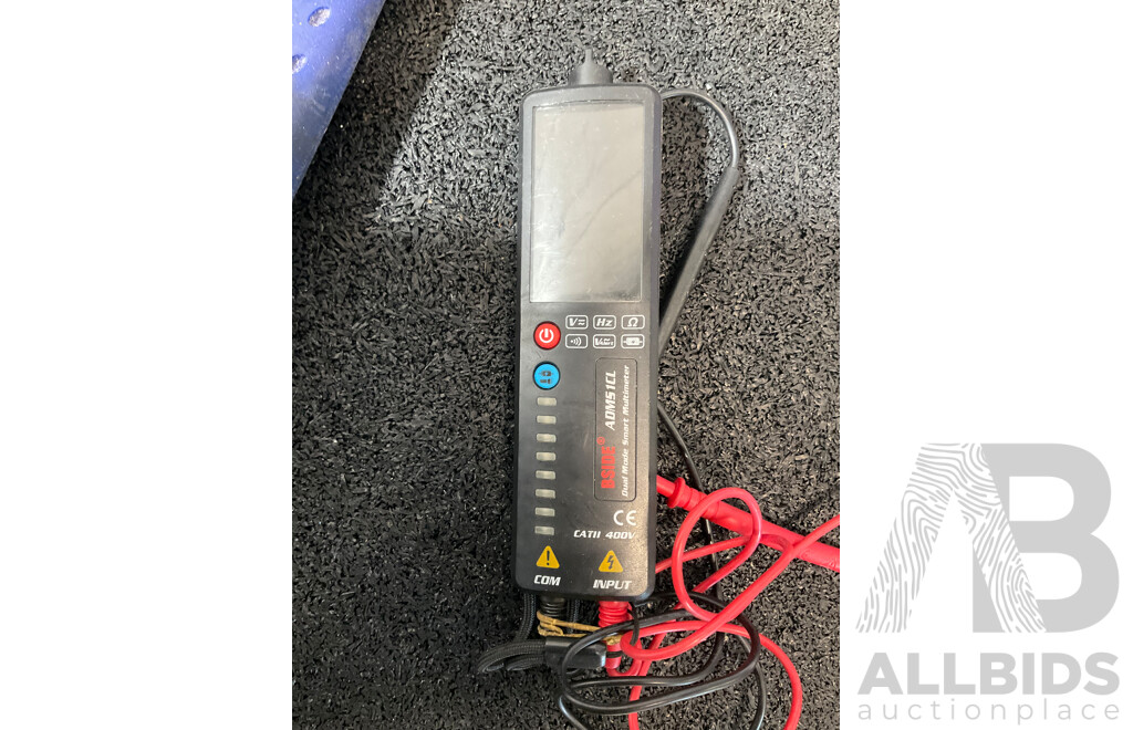 Assorted Tools, Including CraftRight Tools Bag, BAHCO Socket Set, BSIDE Smart Multimeter (ADMS51CL)and More