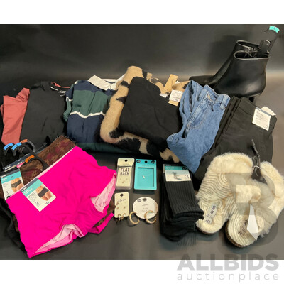 Assorted Men's and Women's Clothing and Shoes, Costume Jewellery  - Lot of 18