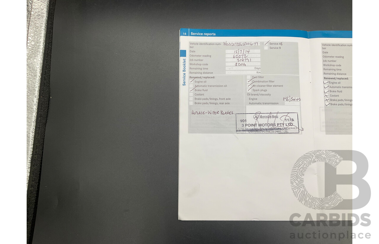 8/2009 Mercedes-Benz E350 Avantgarde 207 2d Coupe Iridium Silver Metallic V6 3.5L