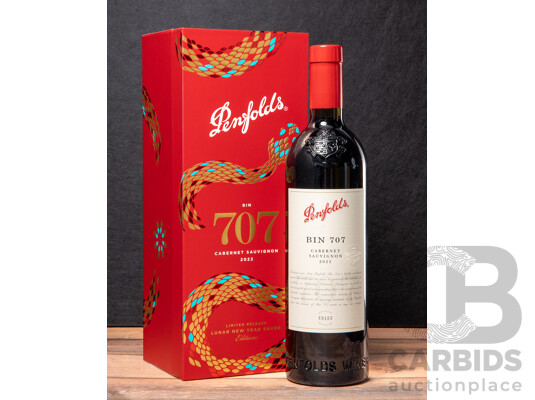 1663409 · Boxed Penfolds Bin 707 Limited Release 'Lunar Year of the Snake' Cabernet Sauvignon Vintage 2022