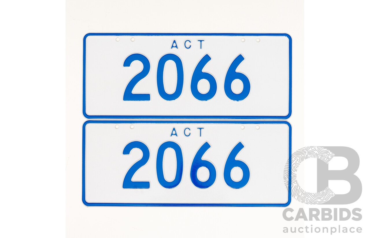 ACT 4-Digit Number Plate - 2066