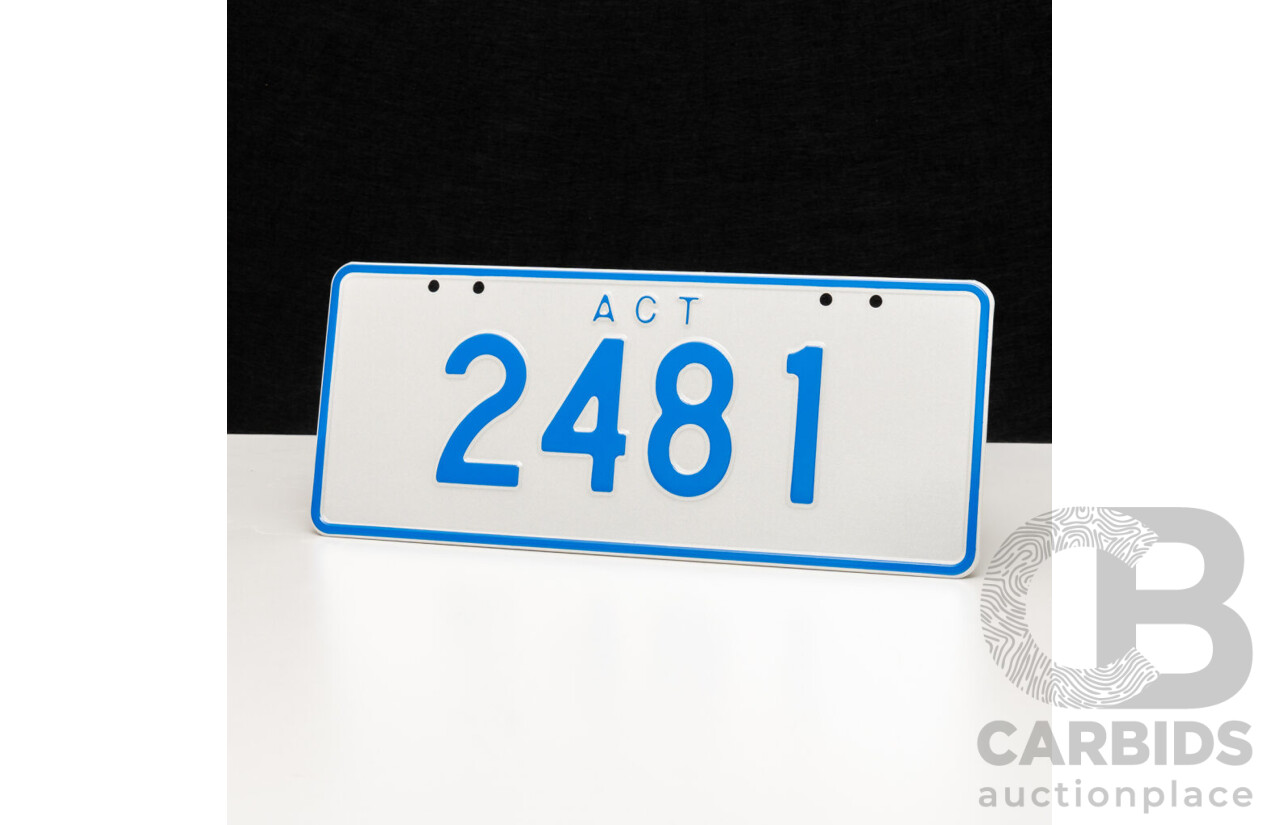 ACT 4-Digit Number Plate - 2481
