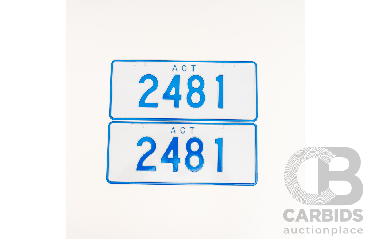 ACT 4-Digit Number Plate - 2481