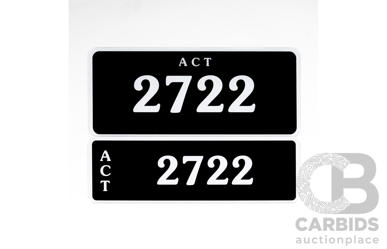 ACT 4-Digit Number Plate - 2722