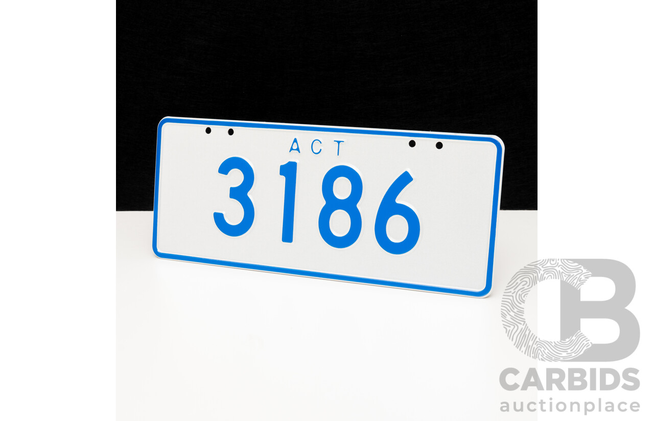 ACT 4-Digit Number Plate - 3186