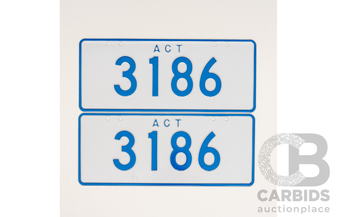 ACT 4-Digit Number Plate - 3186