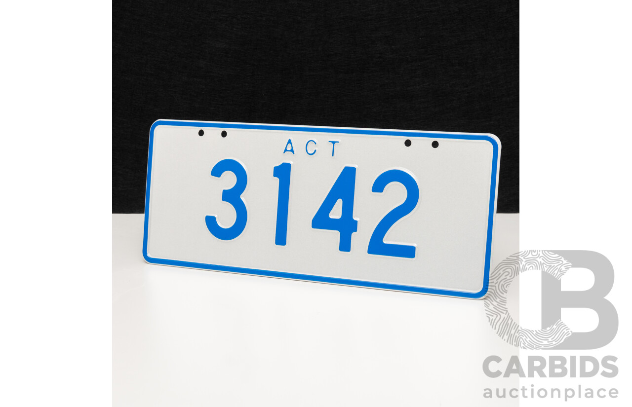 ACT 4-Digit Number Plate - 3142