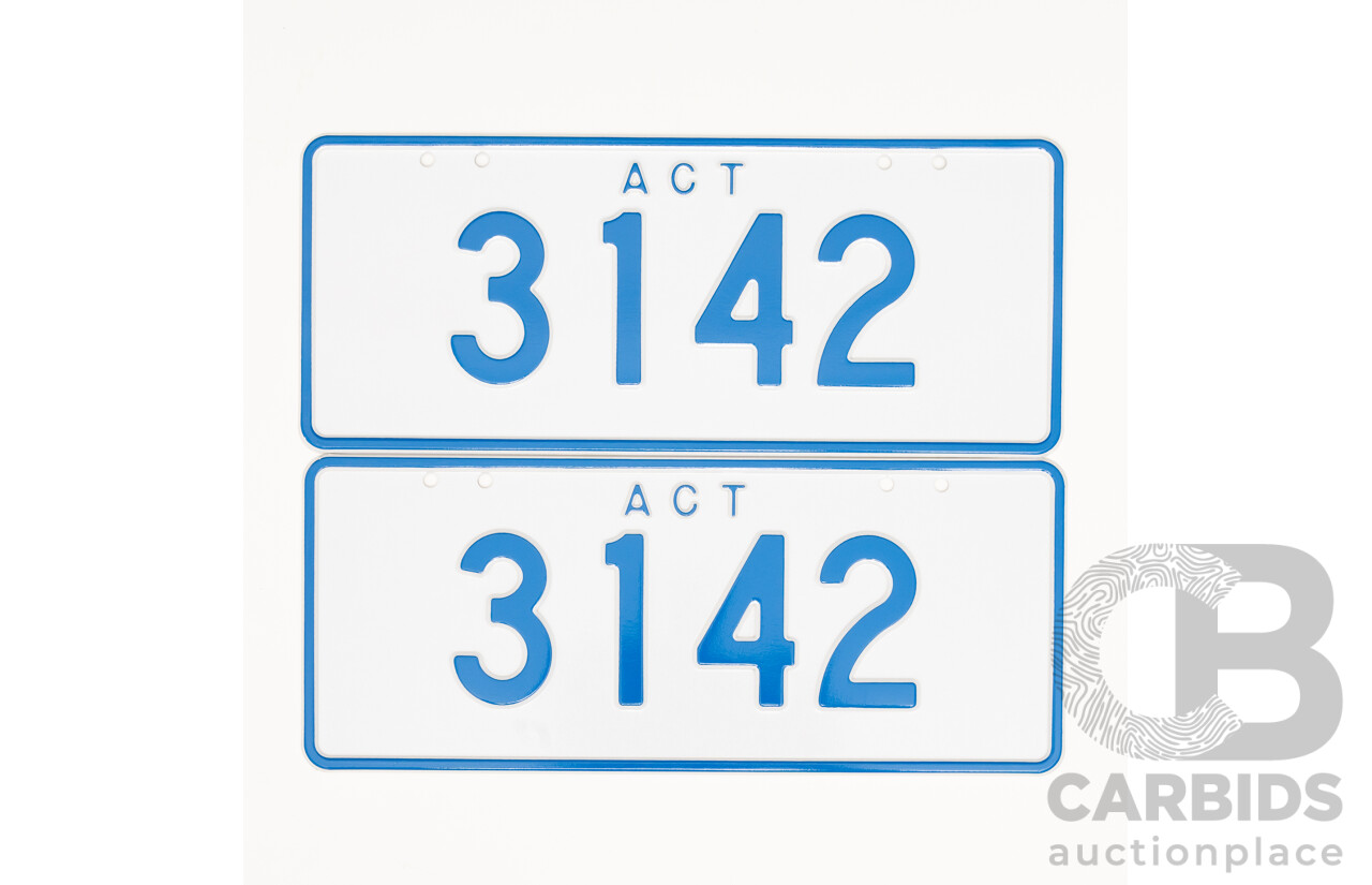 ACT 4-Digit Number Plate - 3142