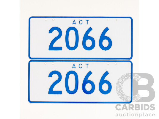 ACT 4-Digit Number Plate - 2066