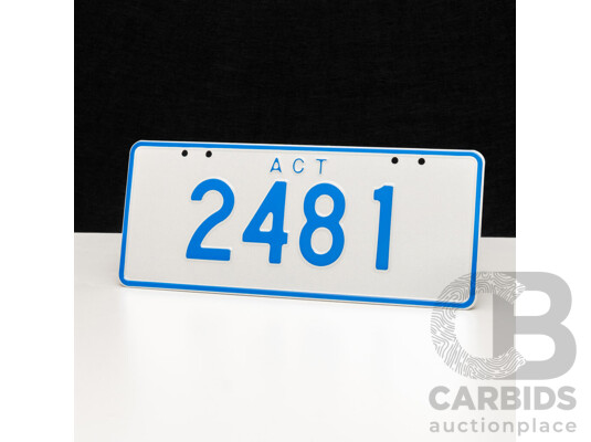 ACT 4-Digit Number Plate - 2481