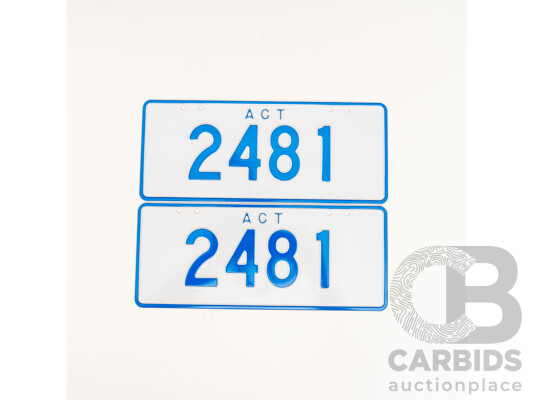 ACT 4-Digit Number Plate - 2481