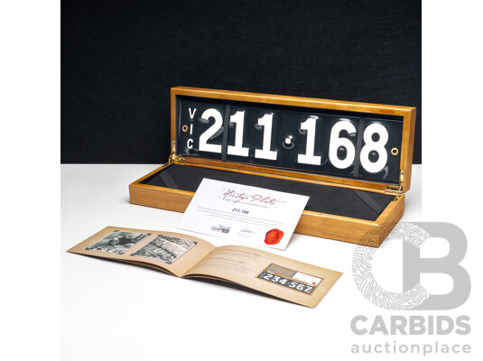 Victorian VIC Six Digit Heritage Number Plate - 211.168
