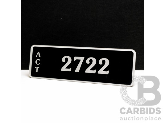ACT 4-Digit Number Plate - 2722