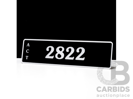 ACT 4-Digit Number Plate - 2822