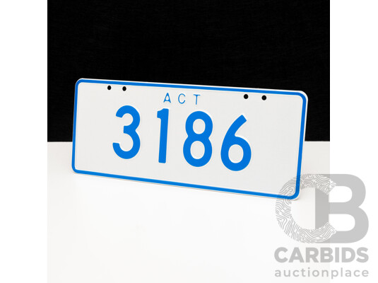 ACT 4-Digit Number Plate - 3186