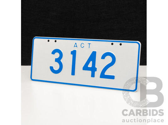 ACT 4-Digit Number Plate - 3142