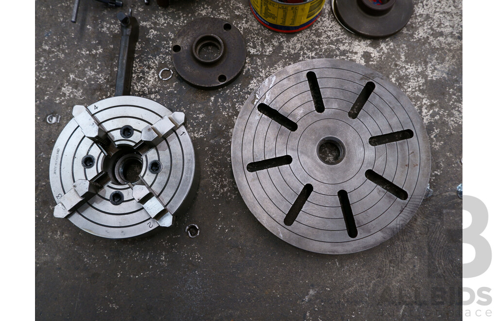 Circa 1940, Myford ML7 Lathe with Workbench & Accessories