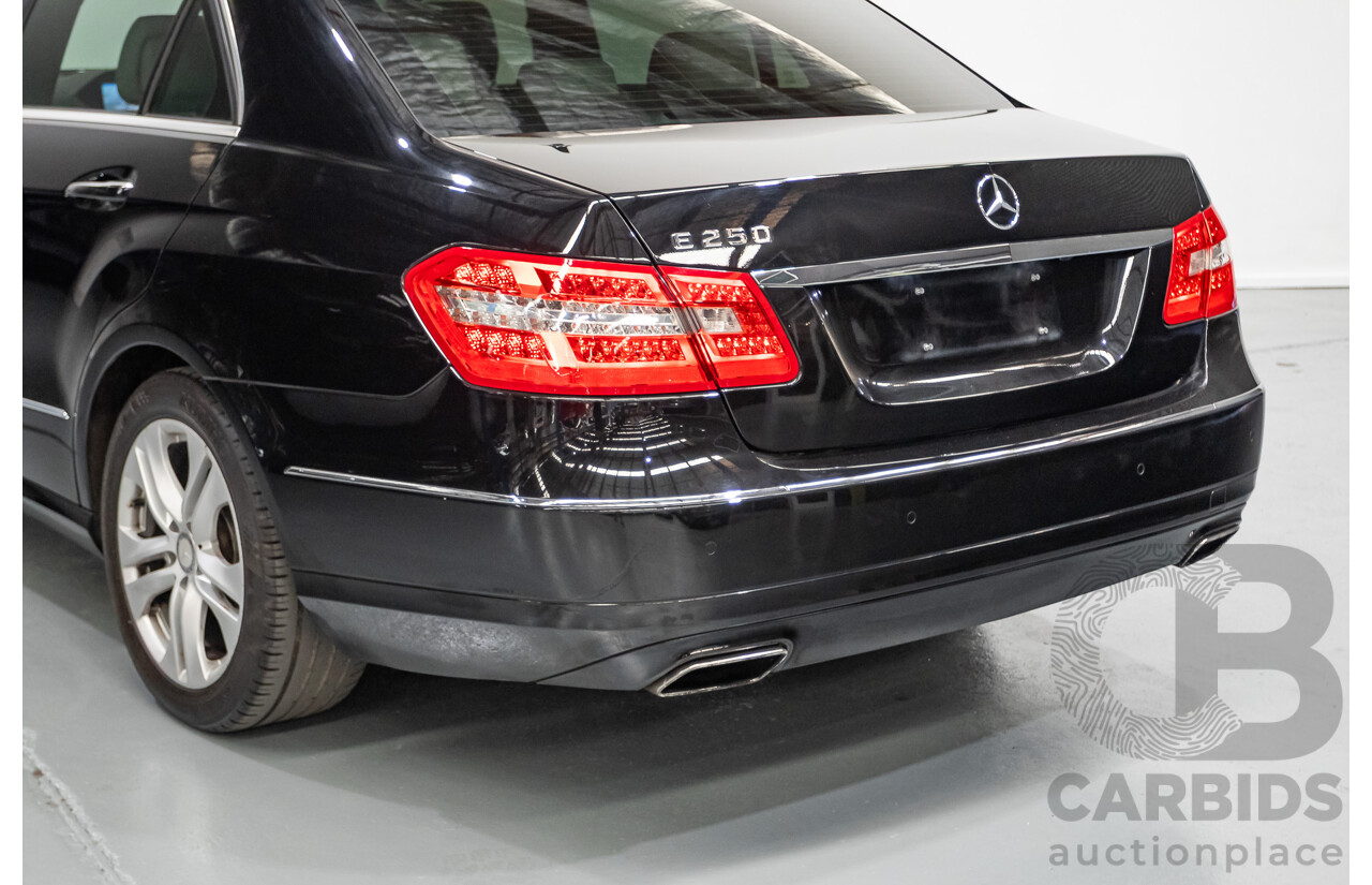 12/2012 Mercedes-Benz E250 CGI Avantgarde 212 MY12 4D Sedan Obsidian Black Turbo 1.8L
