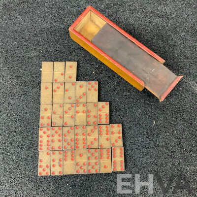 Vintage Domino Set & T.R.URBAN & CO. Scrabble Set - Lot of 2