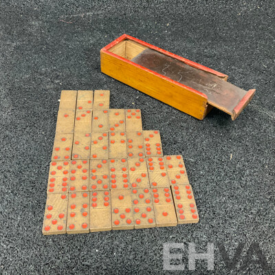 Vintage Domino Set & T.R.URBAN & CO. Scrabble Set - Lot of 2