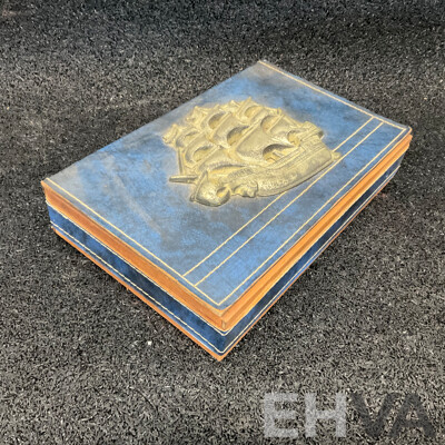 Barque From Pencil Drawing by Charles H. Moore of the 'North Star' Photograph with Vintage Sailing Embossed Box