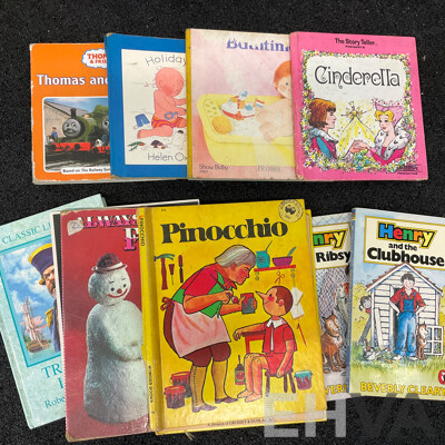 Antique and Vintage Children Books and Comics, Including Several Notable Titles and Series - the Little Golden Books (1969), Pinocchio, Walt Disney's Comics, Joey the Baby Kangaroo and More