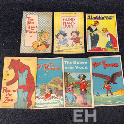 Antique and Vintage Children Books and Educational Materials, Including Various Readers and Primers From Department of Education and More