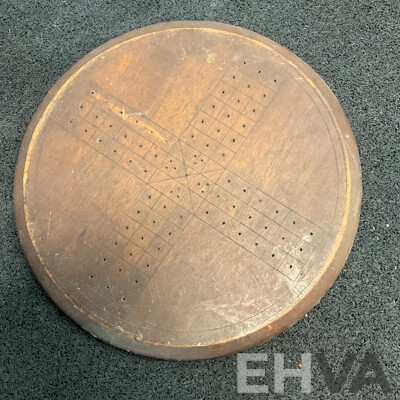 Vintage Collection of Games and Toys in Wooden Toy Box