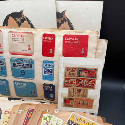 Collection of Vintage Australian Cigarette Packets and Advertising Materials
