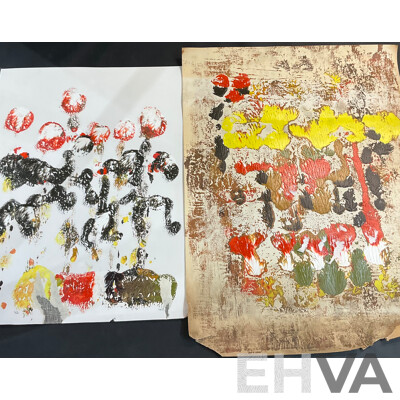 Practice Pieces: Life Drawings, Nude Figures & Abstract Paintings