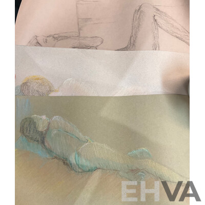 Practice Pieces: Life Drawings, Nude Figures & Abstract Paintings