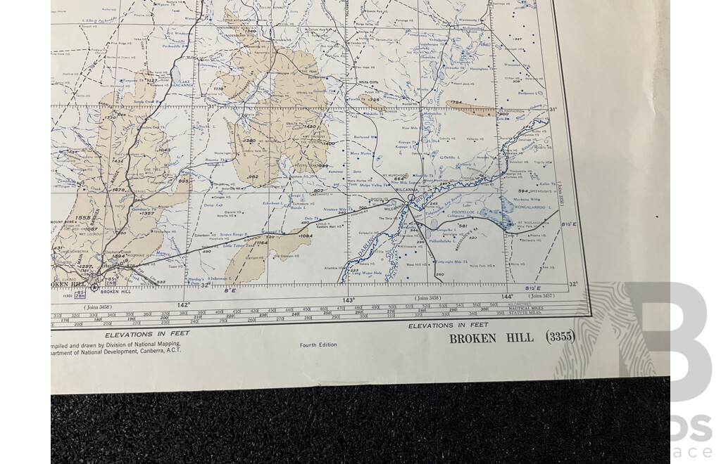 Vintage Collection Australia Broken Hill Map - Lot of 6