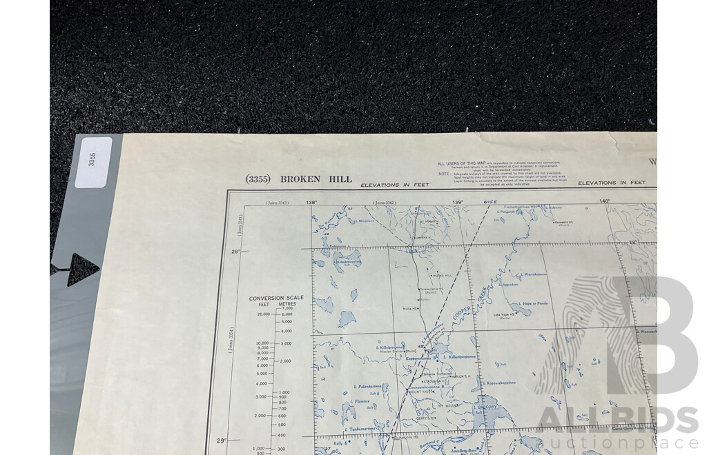 Vintage Collection Australia Broken Hill Map - Lot of 6