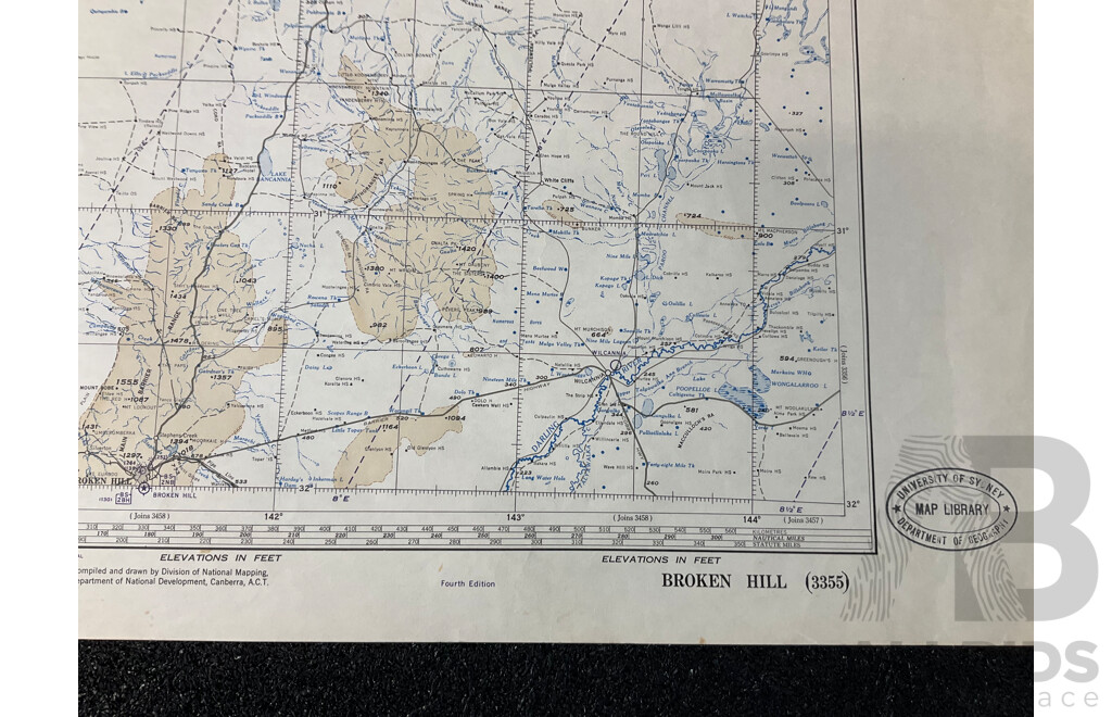 Vintage Collection Australia Broken Hill Map - Lot of 6