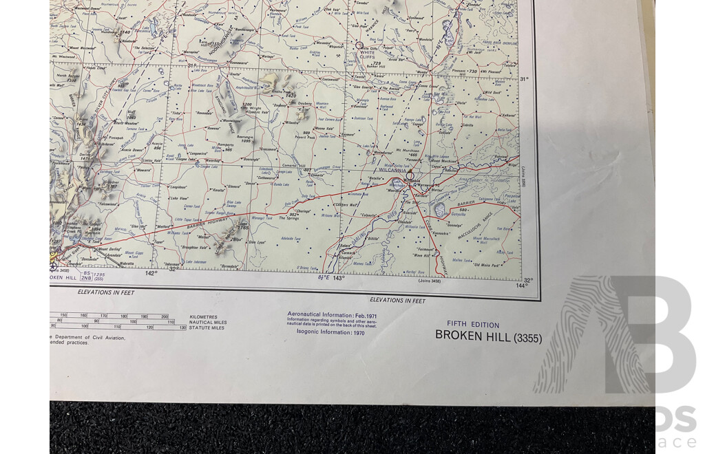 Vintage Collection Australia Broken Hill Map - Lot of 6