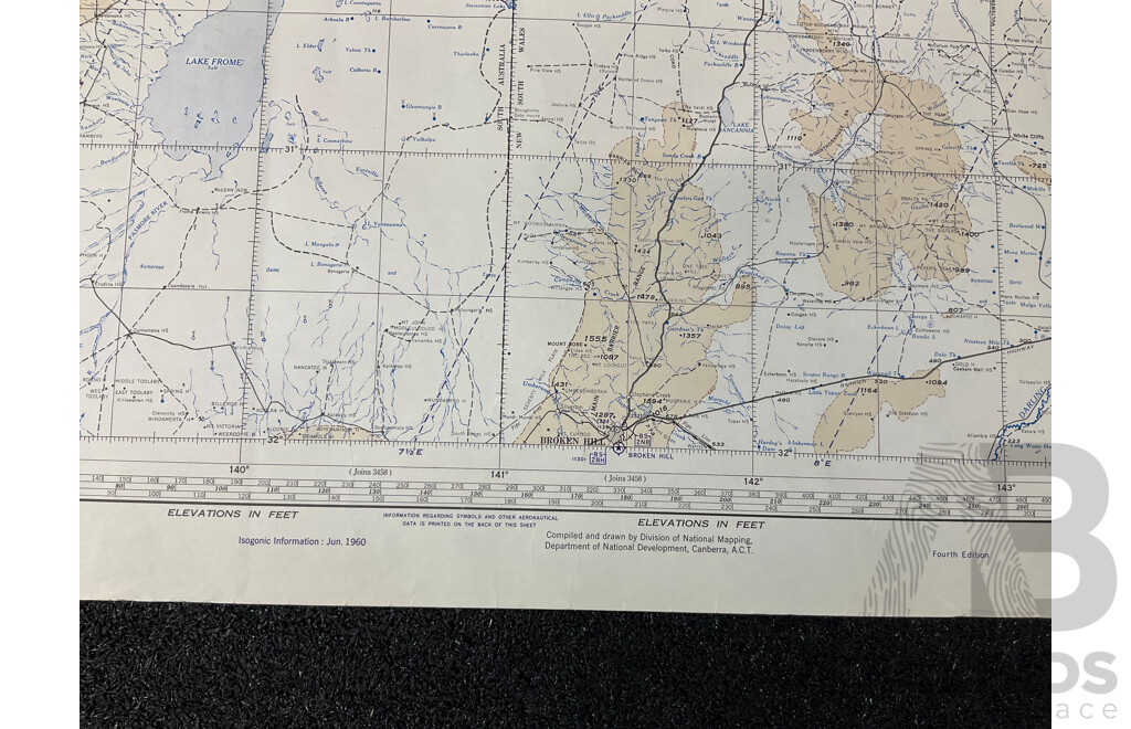 Vintage Collection Australia Broken Hill Map - Lot of 6
